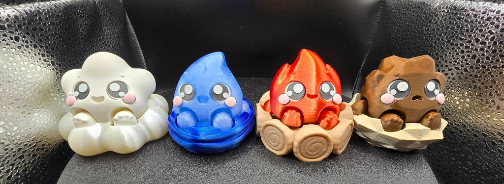 The four element clickers! Set of 4