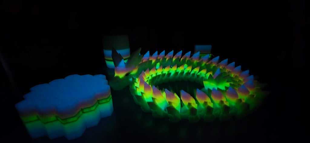 Crystal Rainbow dragon-glow in the dark