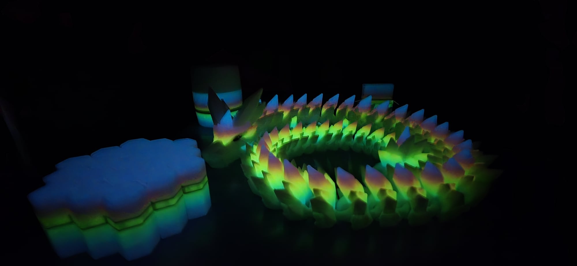 Crystal Rainbow dragon-glow in the dark