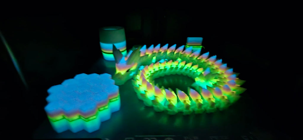 Crystal Rainbow dragon-glow in the dark