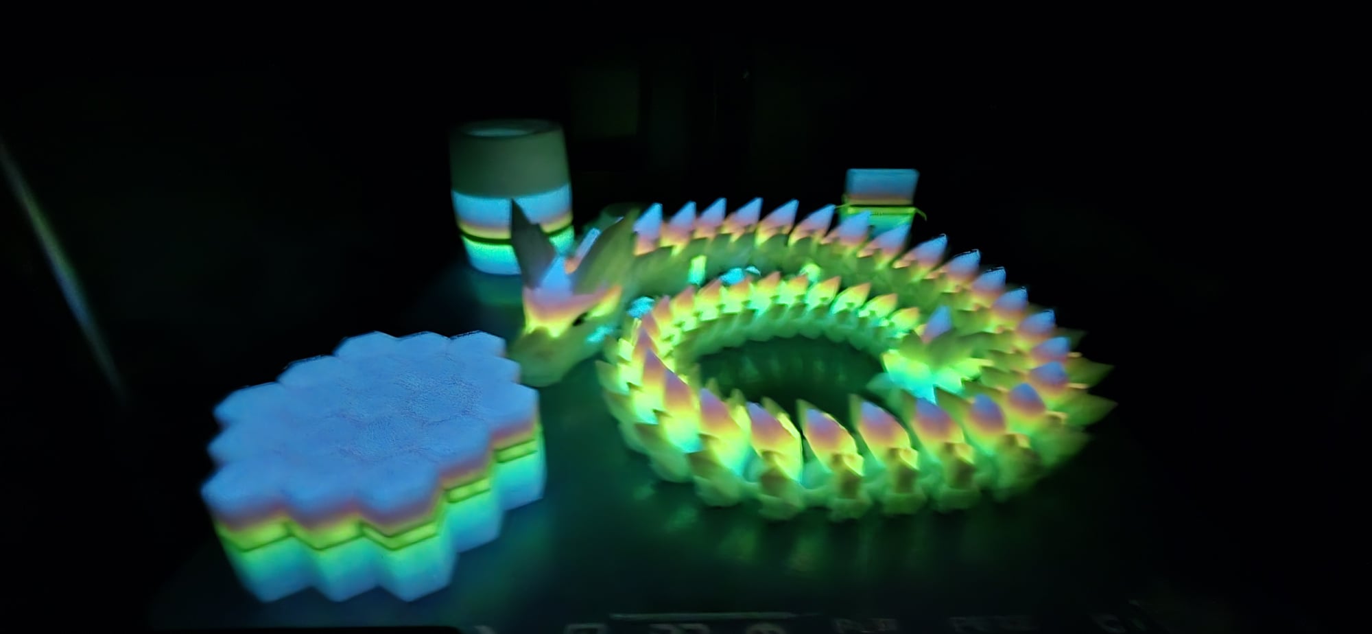 Crystal Rainbow dragon-glow in the dark