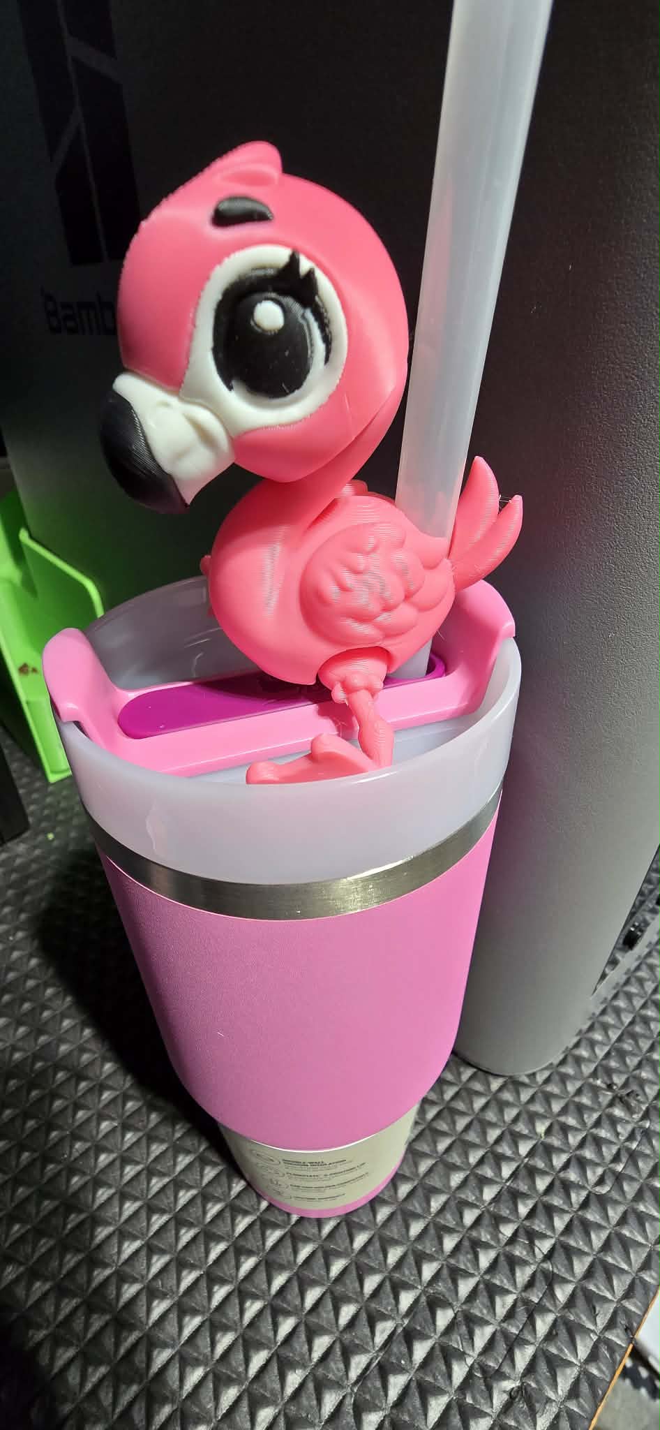 Flamingo straw topper