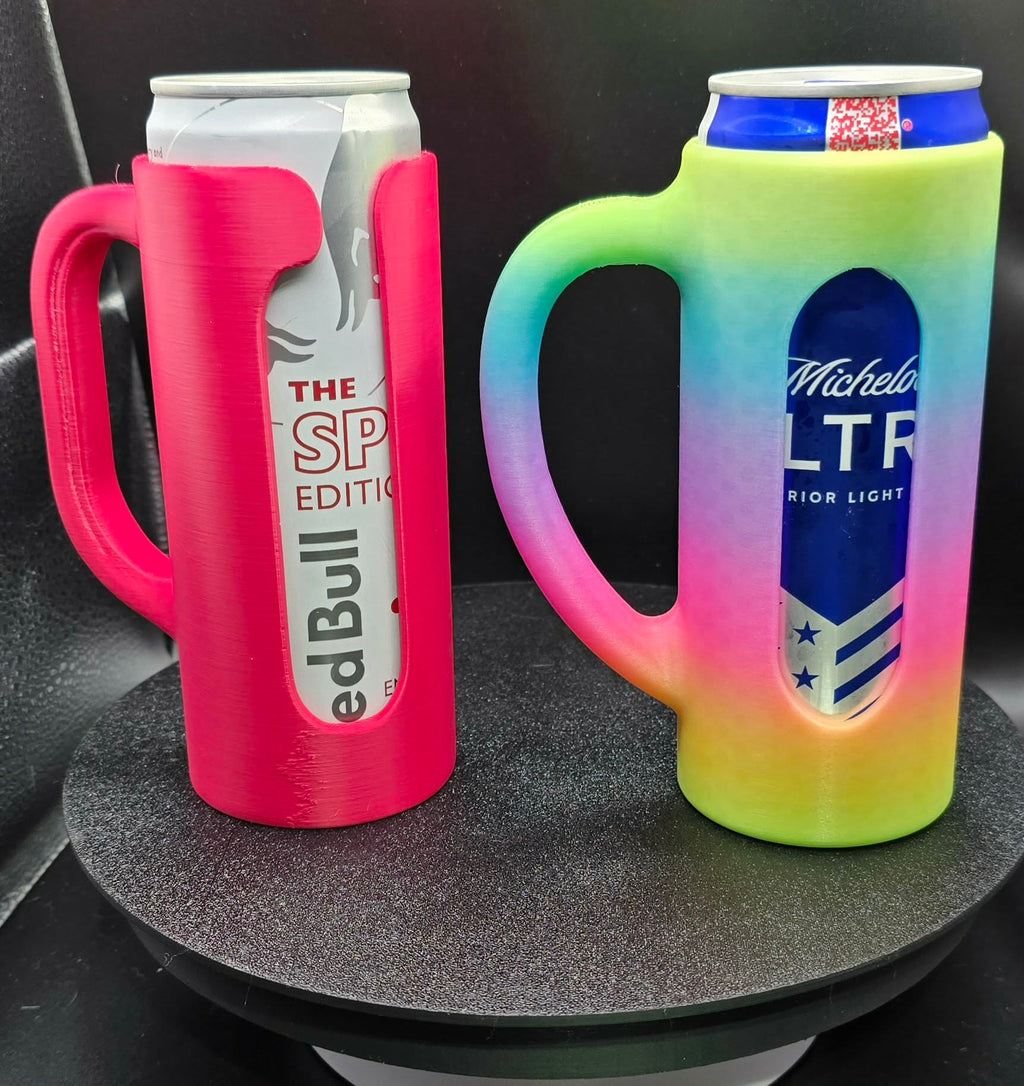 3D Printed Drink Can Holder, UV Reactive Glow Decor