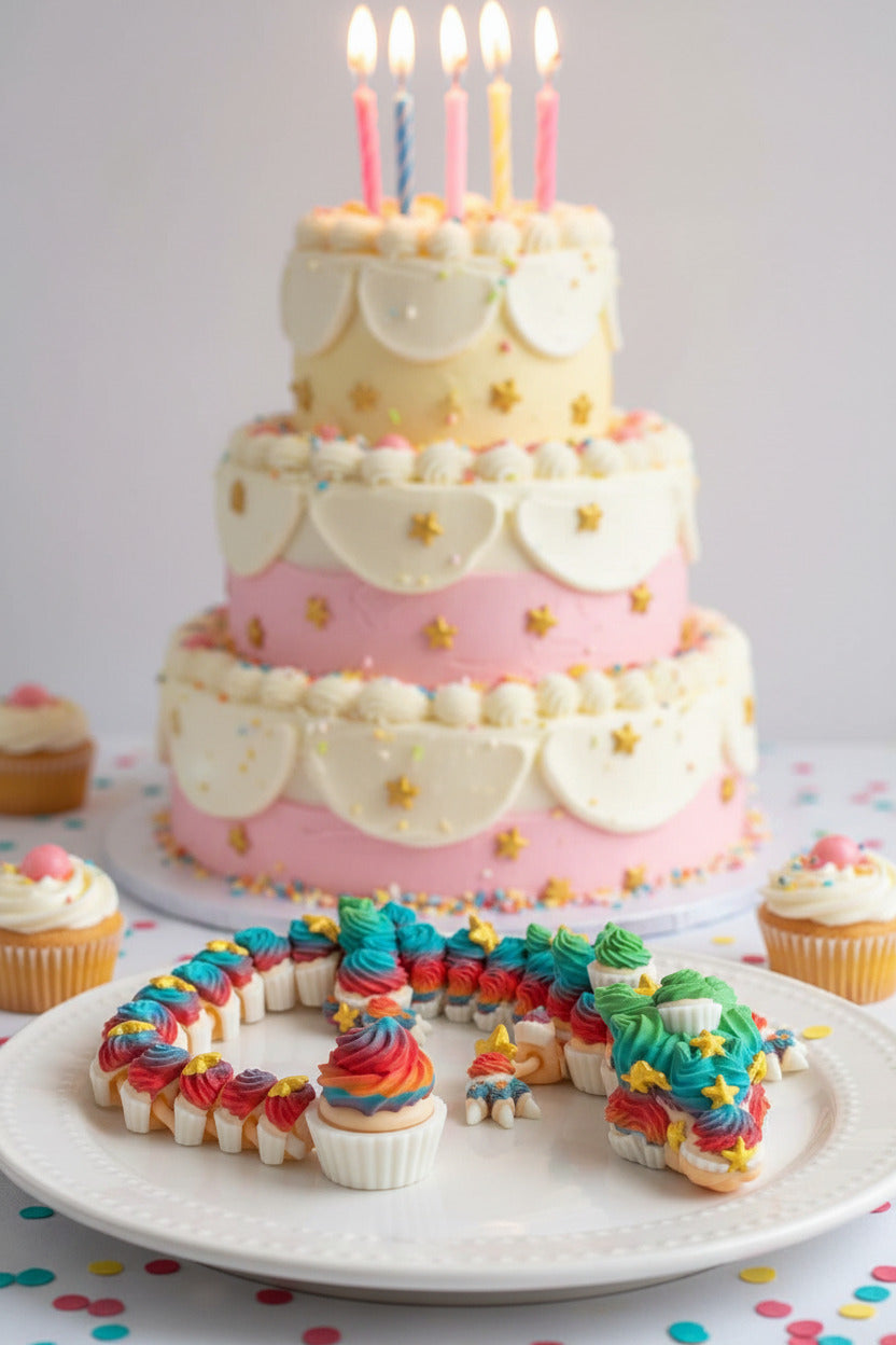 Long cupcake birthday Dragon