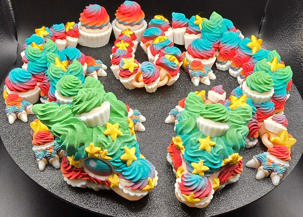 Short cupcake birthday Dragon