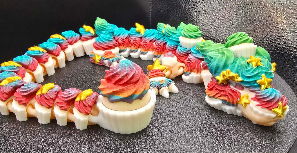 Long cupcake birthday Dragon