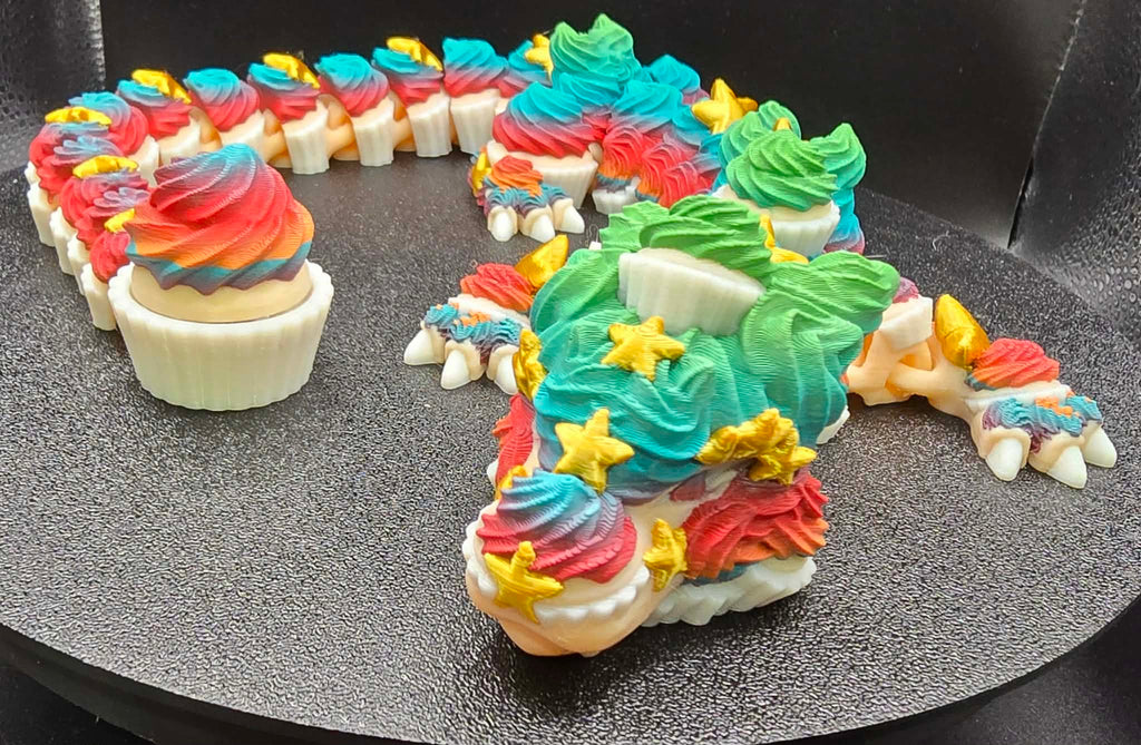 Long cupcake birthday Dragon