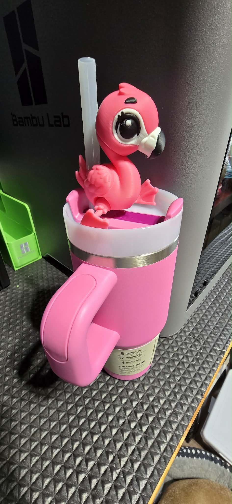 Flamingo straw topper