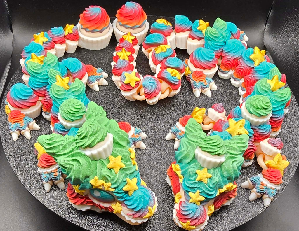 Long cupcake birthday Dragon