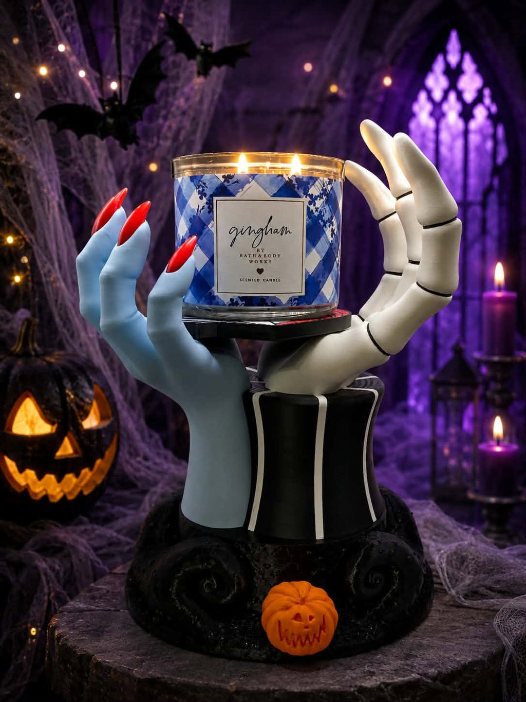 Nightmare Before Christmas Jack & Sally Candle Holder