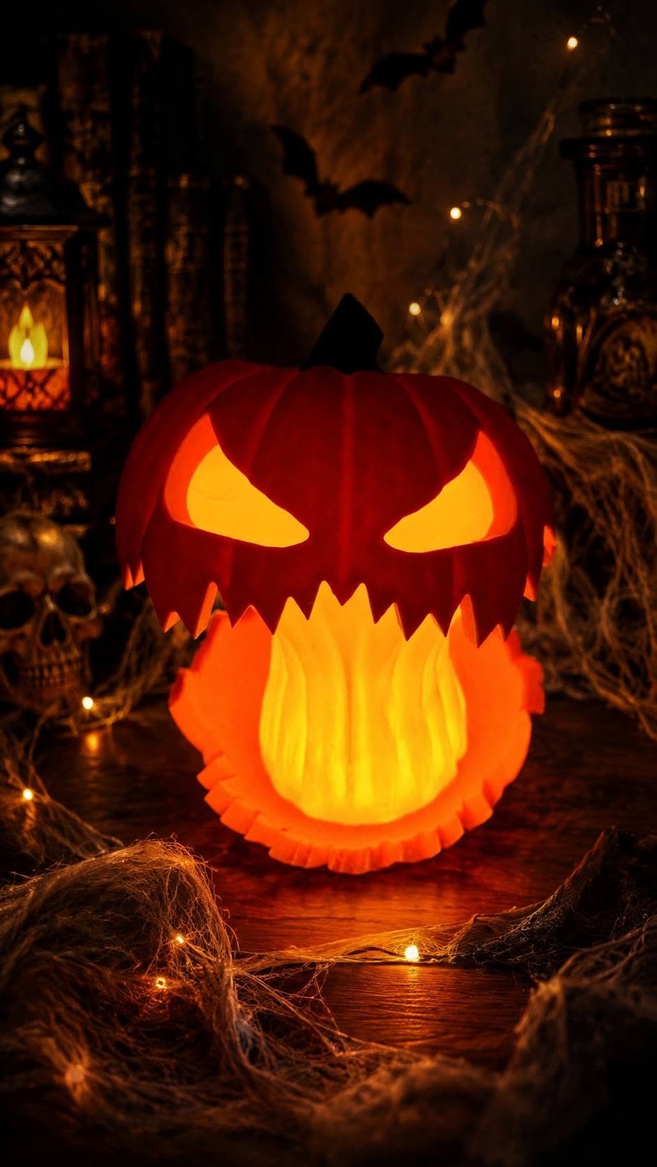 Glowing Pumpkin Lamp |Comes With Remote & Puck Light!