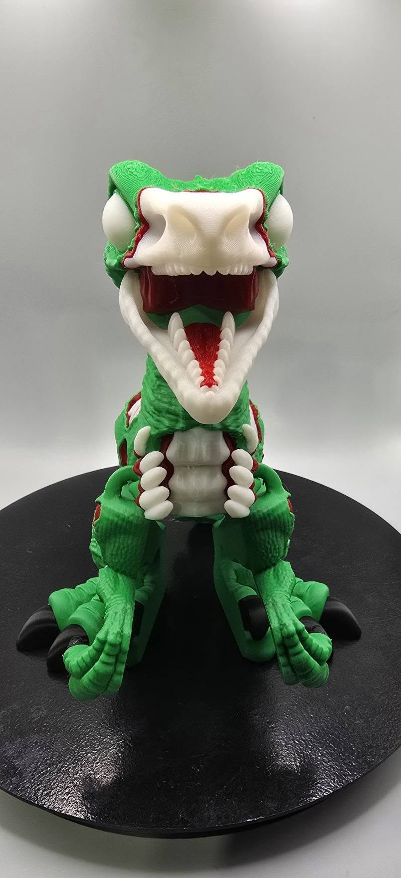 Zombie Raptor Figure — Exposed-Bone Dino Collectible