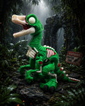 Zombie Raptor Figure — Exposed-Bone Dino Collectible
