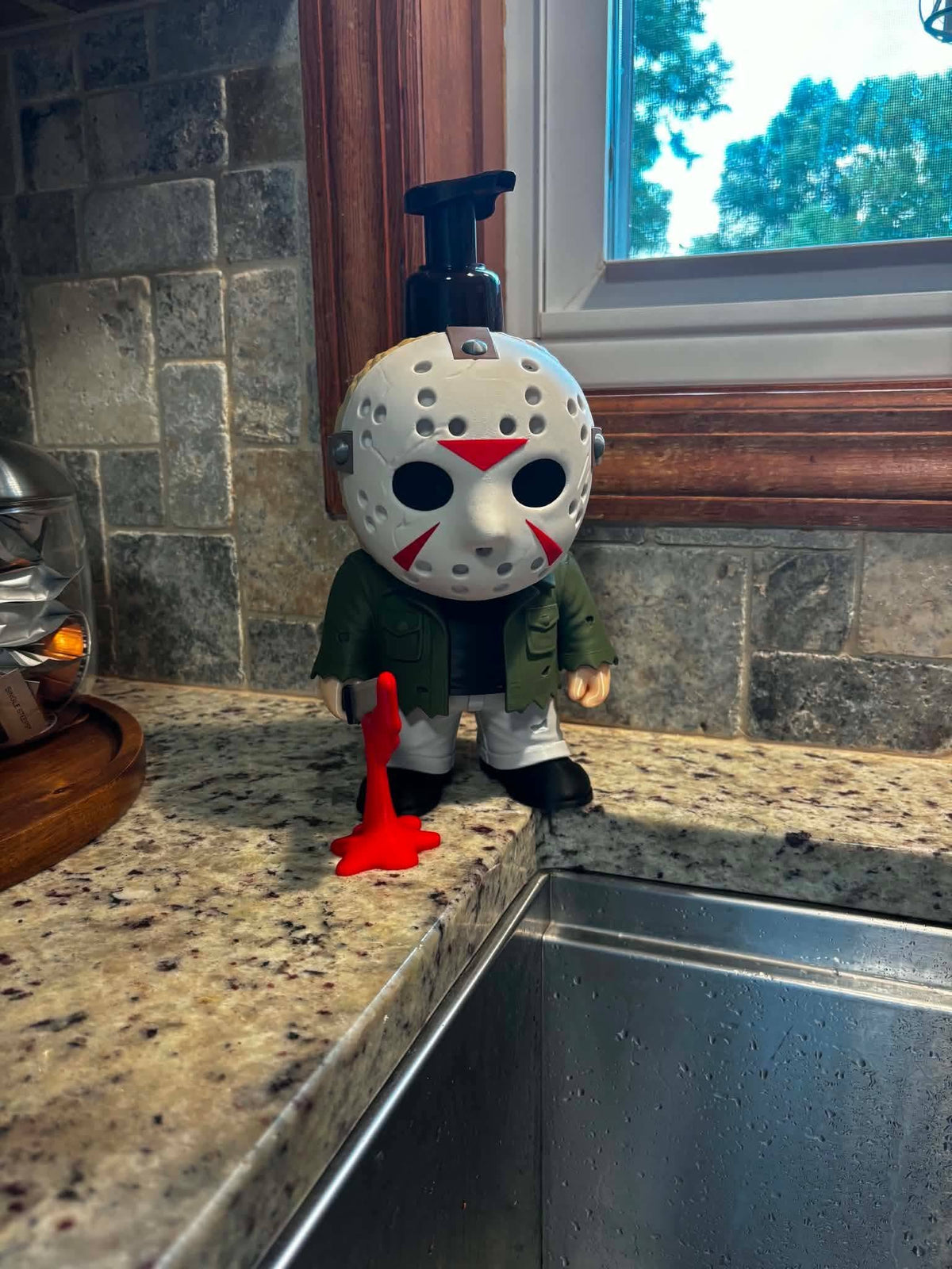 3D-printed hockey mask soap holder, horror movie inspired bathroom soap dish