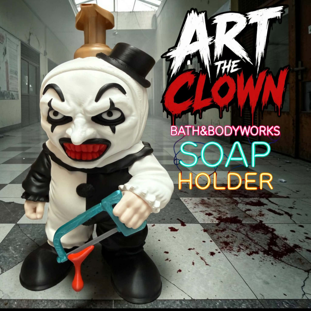 Art the Clown-inspired 3D-printed soap holder display