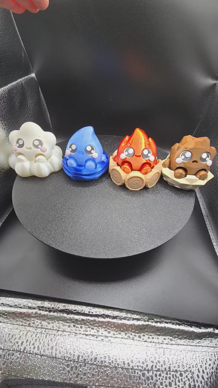 The four element clickers! Set of 4